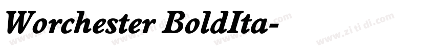Worchester BoldIta字体转换